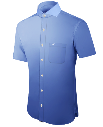 Shirts With White Collar And Cuffs with Cut Away 1 Button