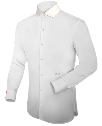 Shortsleeved Mens Shirts With Variable Collar Sizes with Italian Collar 1 Button