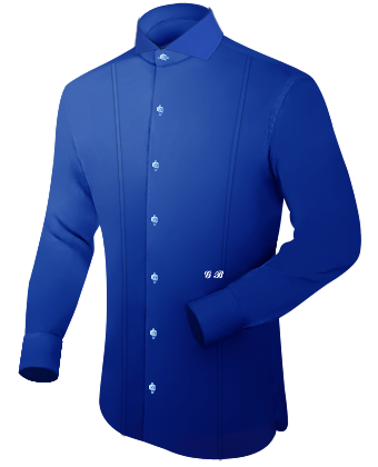 Silke Skjorte M�rkegr� with Cut Away 1 Button