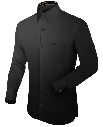 Spread Collar Shirts with Hidden Button