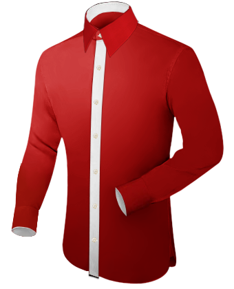 Skinny Fit Dress Shirts with French Collar 1 Button