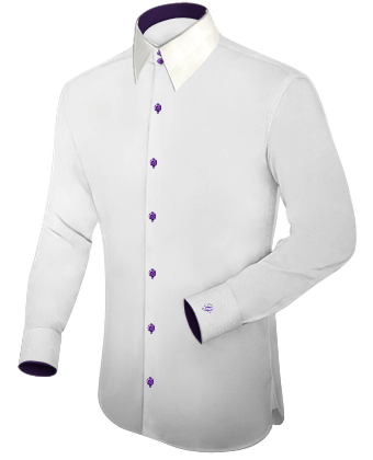 Slim Fit Cut Away Colar with French Collar 2 Button