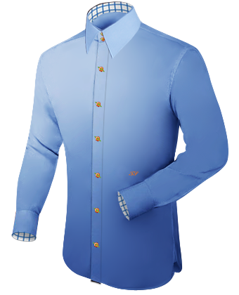 Slim Fit Cutaway Collar Shirt with French Collar 2 Button