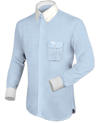 Slim Fit Dress Shirts Create Your Own with Hidden Button