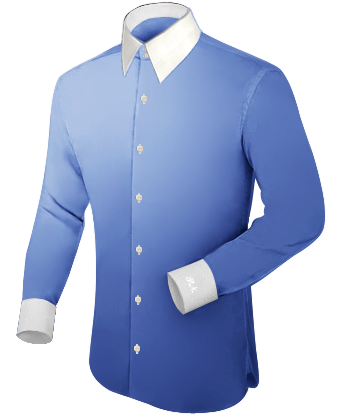 Slim Fit French Cuff Shirt with French Collar 2 Button