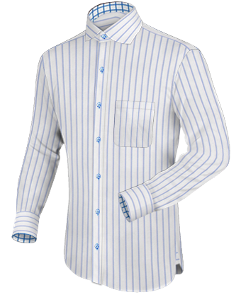 Slim Fit High Wing Shirt with English Collar