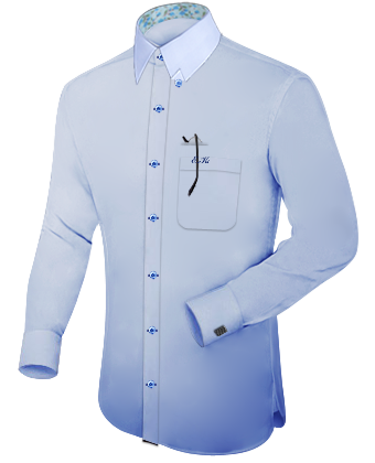 Slim Fit Shirts 18.5 100 Percent Cotton with Hidden Button