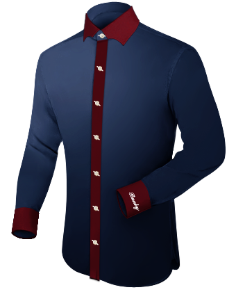 Slim Fit Stripe Shirts with Batman Collar