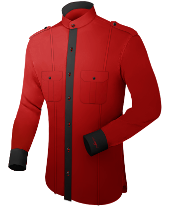 Slim Fit Tuxedo Shirt with Band