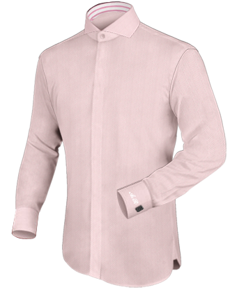 Slim Fit White Shirts 16 Inches with Cut Away 1 Button