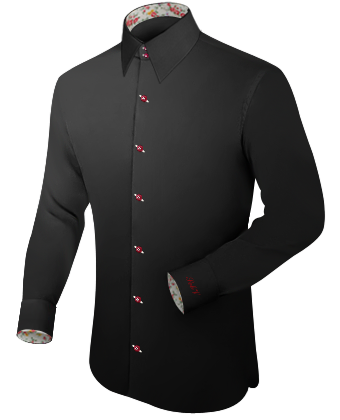Slim Fit Wing Collar Shirt with French Collar 2 Button