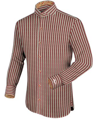 Slim Fitted Shirts with Cut Away 2 Button