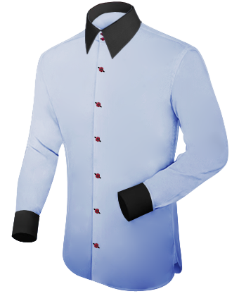 Slim Fitting Dress Shirts Big Necks with French Collar 2 Button