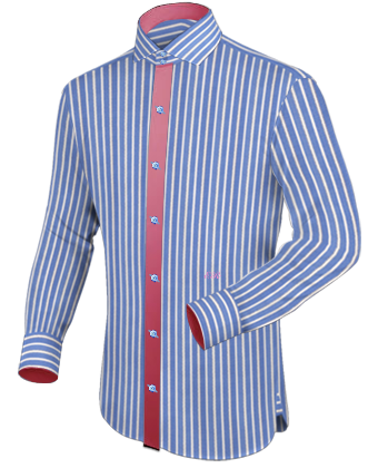 Slim Fitting Shirts Double Cuff with Italian Collar 2 Button