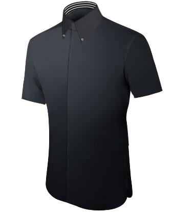 Spread Collar Dress Shirts For Men with Button Down