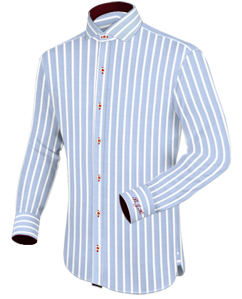 Spread Collar Shirt Sale with Italian Collar 1 Button