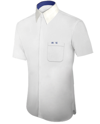 Standard Collar Shirt with French Collar 1 Button