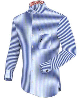 Stone Coloured Shirts with Italian Collar 1 Button
