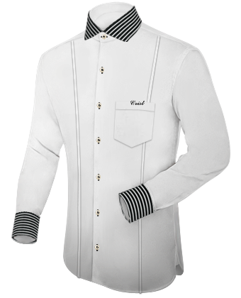 Tall Dress Shirt For Men with Italian Collar 1 Button