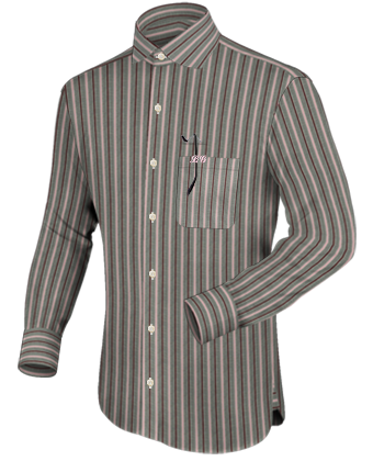 Tapered Dress Shirt 19 35 White with English Collar
