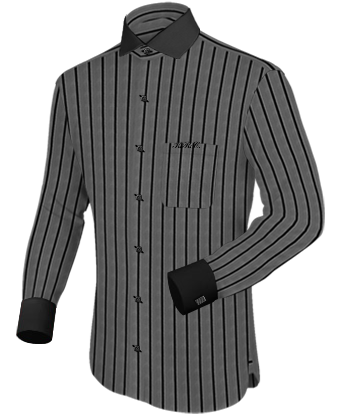 Tall Xl Shirt with Italian Collar 1 Button