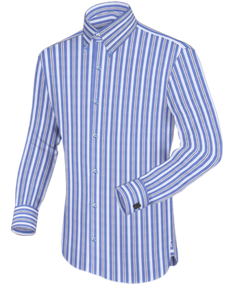 Stripe Dress Shirts with Button Down