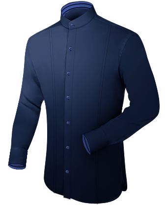 Maroon Dress Shirt with English Collar