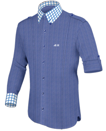 Trim Fit Shirts With 19 Inch Neck with Hidden Button