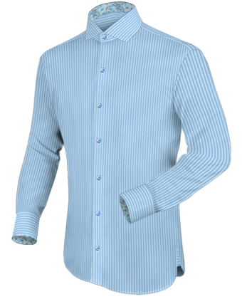 Twill Shirt with Italian Collar 1 Button