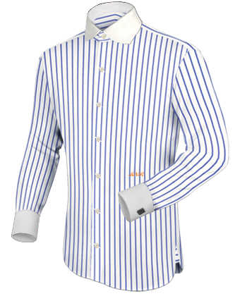 Short Sleeve Formal Shirts with French Collar 1 Button