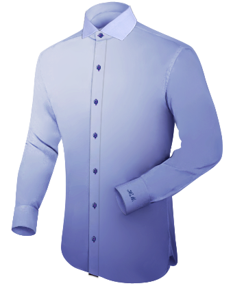 White Dress Shirts For Men with Italian Collar 1 Button