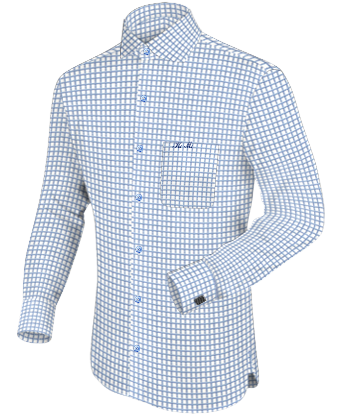 White Extra Tall Fit Long Sleeved Shirt with English Collar