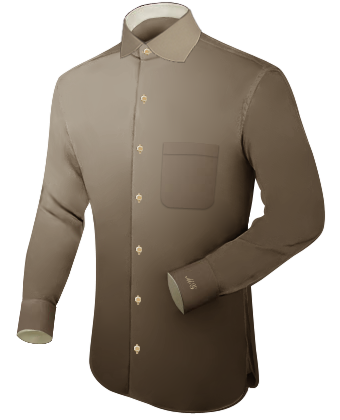 White Fitted Shirt with English Collar