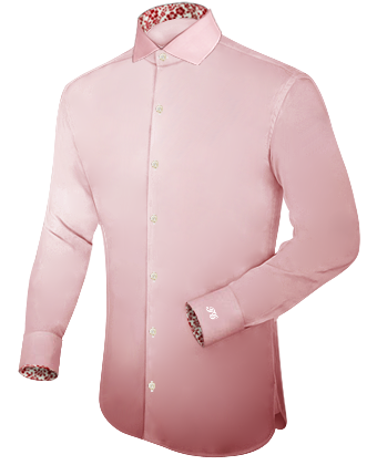 White Mens Shirt With Large Collar with Italian Collar 1 Button