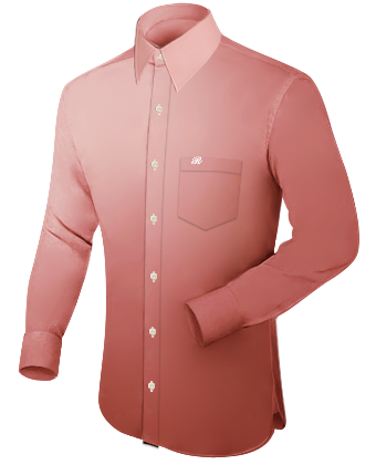 White Round Collar Shirt with French Collar 1 Button