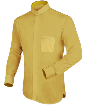 White Shirt with Cut Away 1 Button