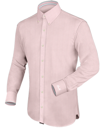White Silk Mens Shirt with Button Down