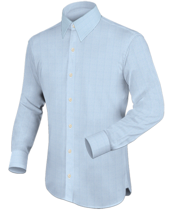 White Wrap Shirt with French Collar 1 Button