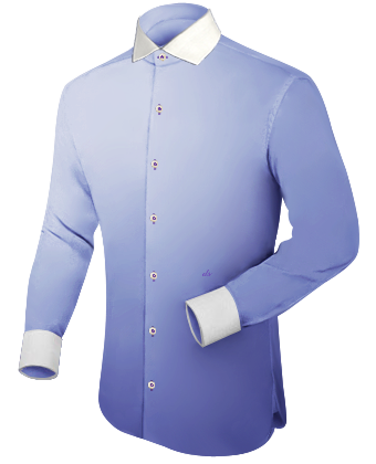 White Yacht Crew Shirts with Italian Collar 1 Button