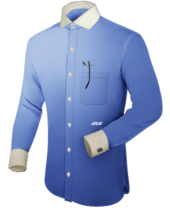 Short Sleeve Fitted Shirt with Italian Collar 1 Button