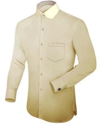 Dress Shirt Cotton with Modern Collar