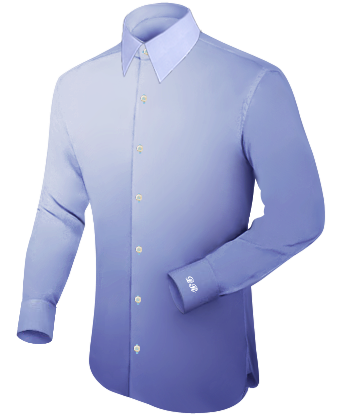 Wing Collar Slimt Fit Shirt with French Collar 1 Button