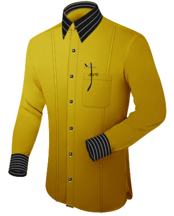 Lightweight Long Sleeve Shirts with French Collar 2 Button