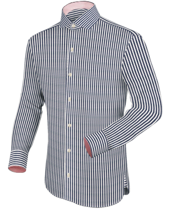 Mens Button Up Shirts with English Collar