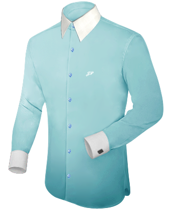 Athletic Cut Dress Shirts with Italian Collar 2 Button