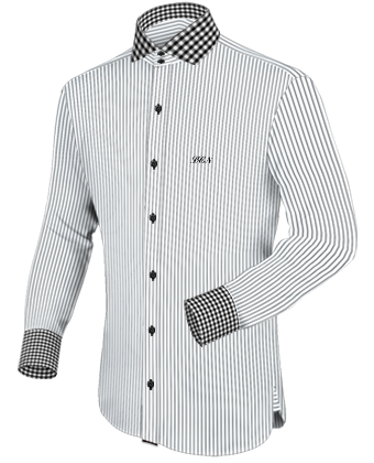 Extra Tall Dress Shirts with Italian Collar 2 Button