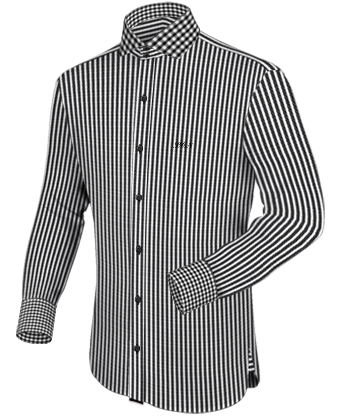 Banded Collar Dress Shirt with Band