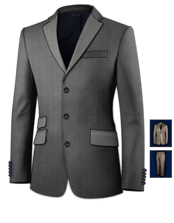 Cheap Custom Made Suits with 3 Buttons, Single Breasted