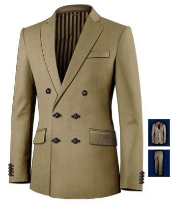 Three Piece Suit with 6 Buttons, Double Breasted (2 To Close)