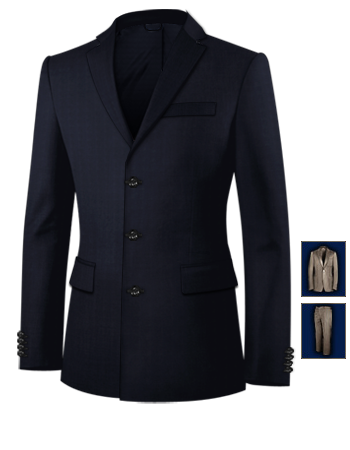 Slim Fit Designer Suits with 3 Buttons, Single Breasted